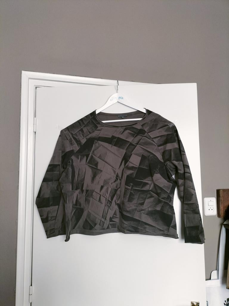 Oska Bruin/Zwart Shirt met Lange Mouwen, Kleding | Dames, Bruin, Ophalen of Verzenden, Lange mouw, Gedragen