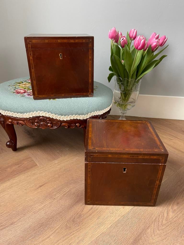 Set Antieke Kisten, Ophalen of Verzenden