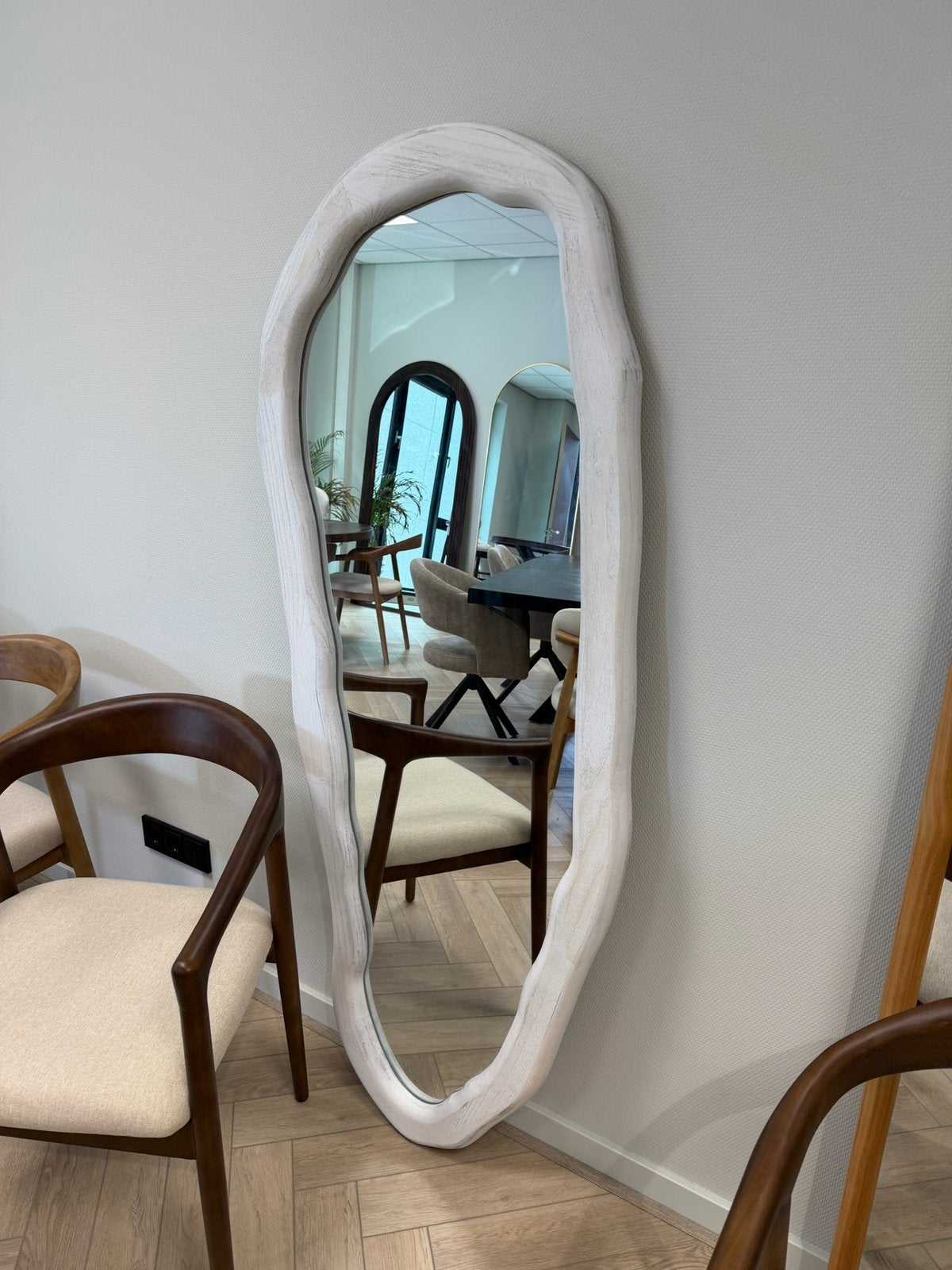 Organische japandi ibiza stijl spiegel 170x70 groot, Huis en Inrichting, Woonaccessoires | Spiegels, Ophalen, Nieuw, Overige vormen