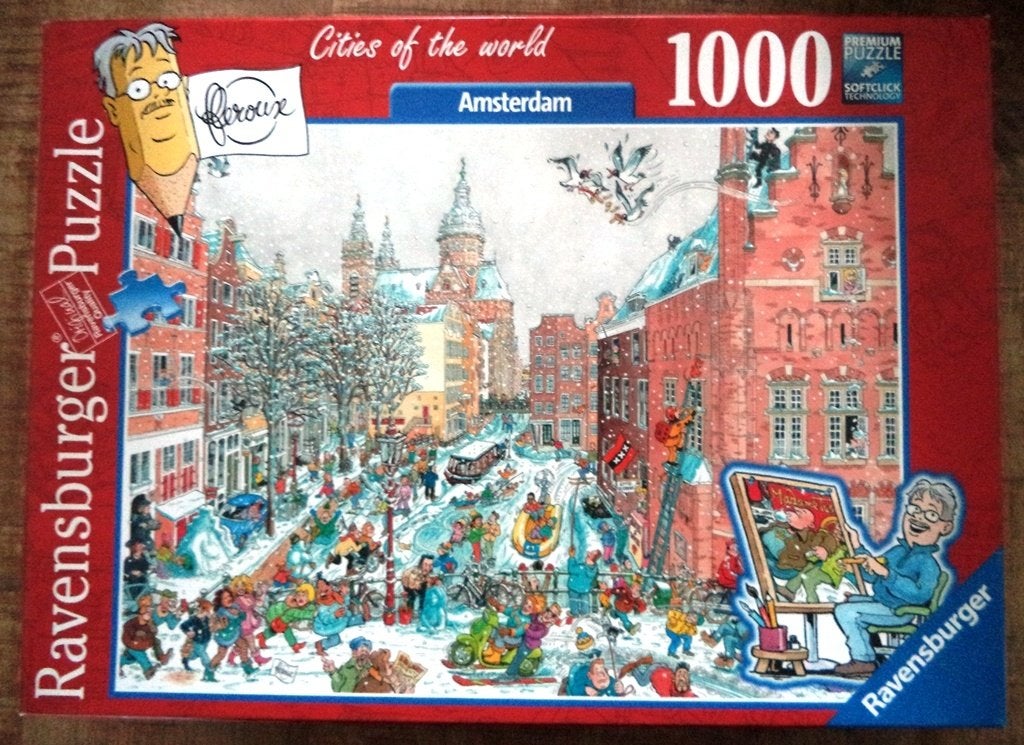 Ravensburger Cities of the World Amsterdam, Ophalen of Verzenden, 500 t/m 1500 stukjes, Zo goed als nieuw, Legpuzzel