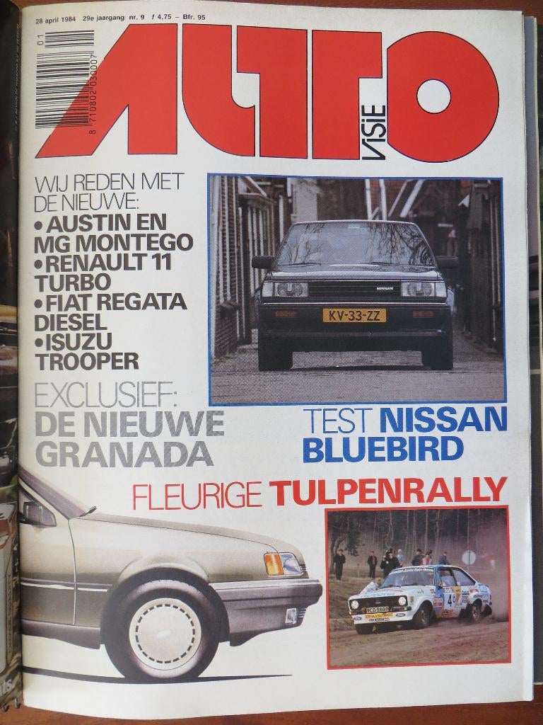 Autovisie 9 1984 Bluebird, MG Montego, Scorpio, 11 Turbo, Ophalen of Verzenden, Nieuw, Nissan
