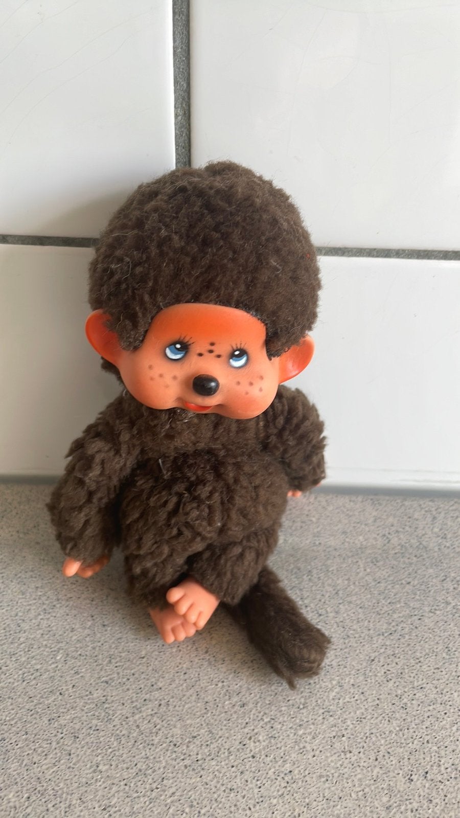 Vintage Monchhichi Monchichi aapje aap pluche, Ophalen of Verzenden, Zo goed als nieuw, Overige typen