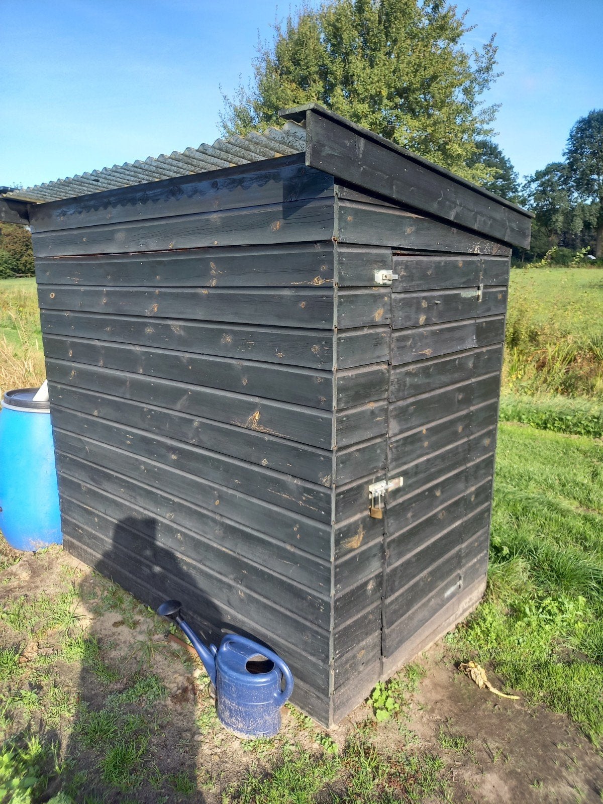Houten tuinschuur 2x3 meter met tegels, Ophalen of Verzenden