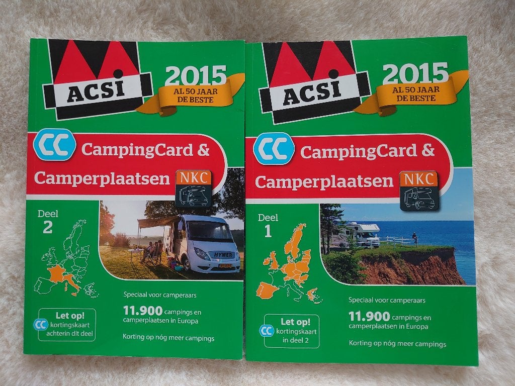 ACSI NKC CAMPERplaatsen Deel 1 & 2 2015, Overige merken, Verzenden, Europa, Zo goed als nieuw