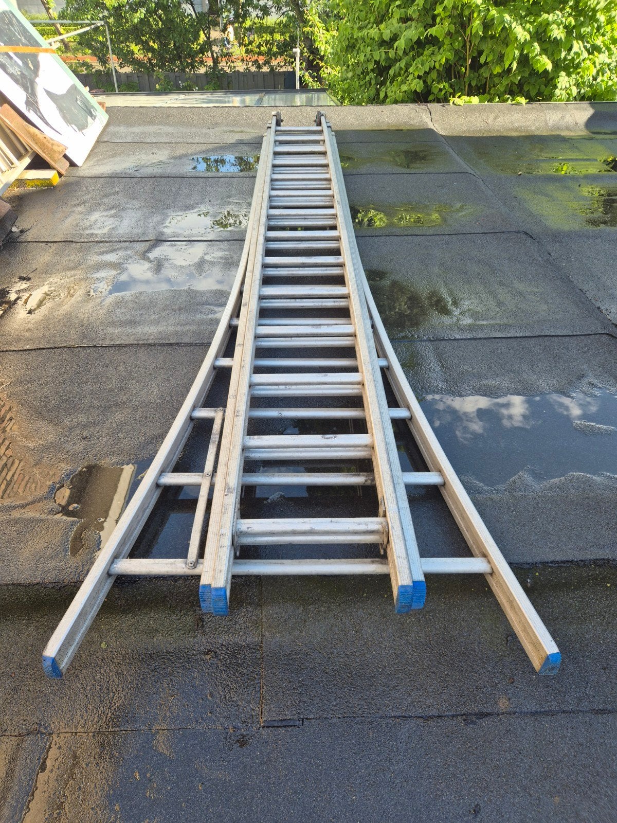 Stevige aluminium reformladder - 3-delig, Ophalen of Verzenden