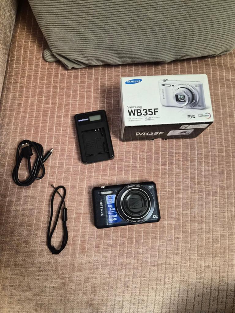 ZGAN Samsung WB35F Compact Camera - Zwart, 12x Zoom, WiFi, Compact, Ophalen of Verzenden, Zo goed als nieuw, Samsung