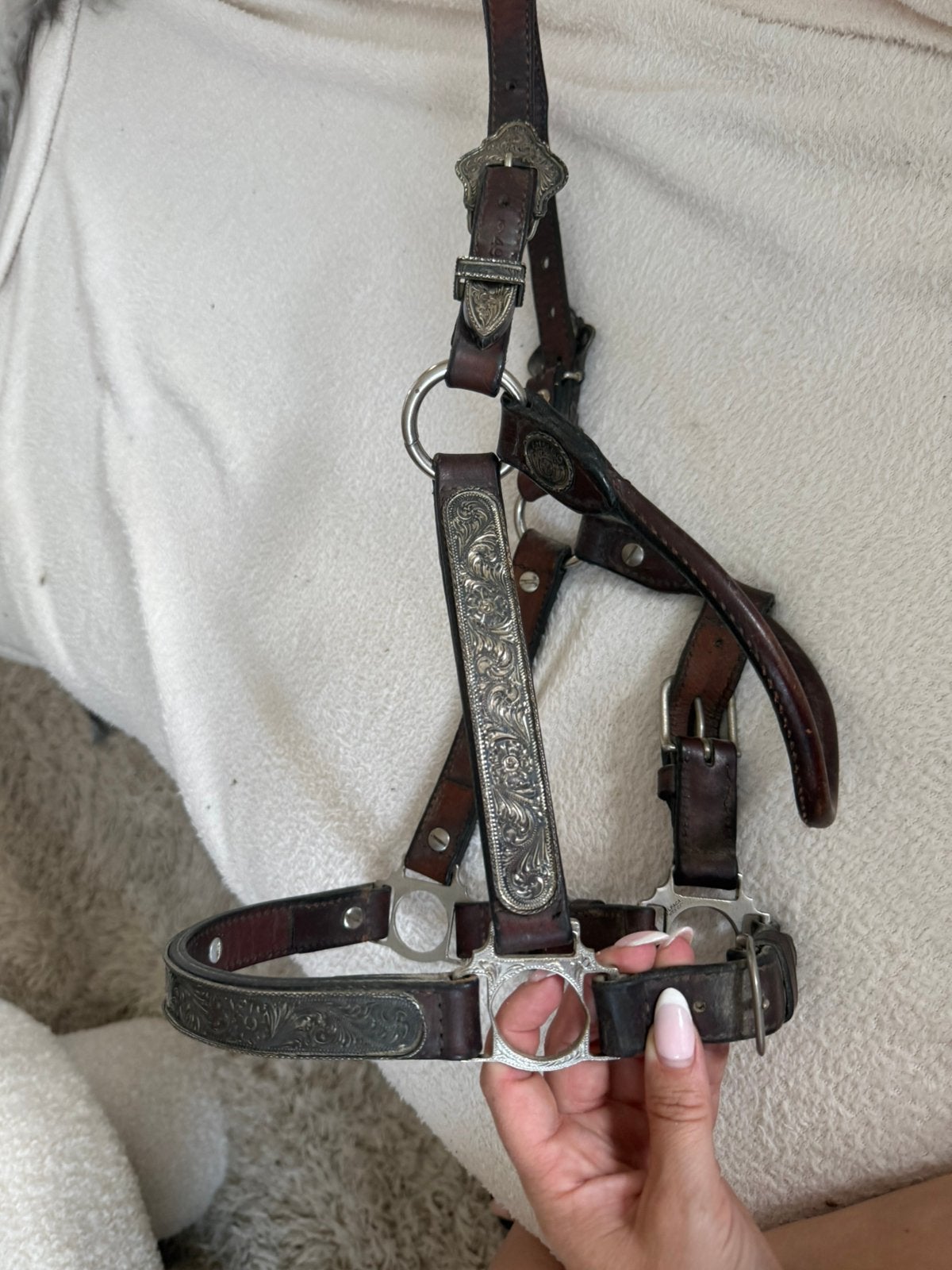 Vintage Circle Y showhalster mare(cob) maat, Dieren en Toebehoren, Paarden en Pony's | Hoofdstellen en Tuigage, Ophalen of Verzenden