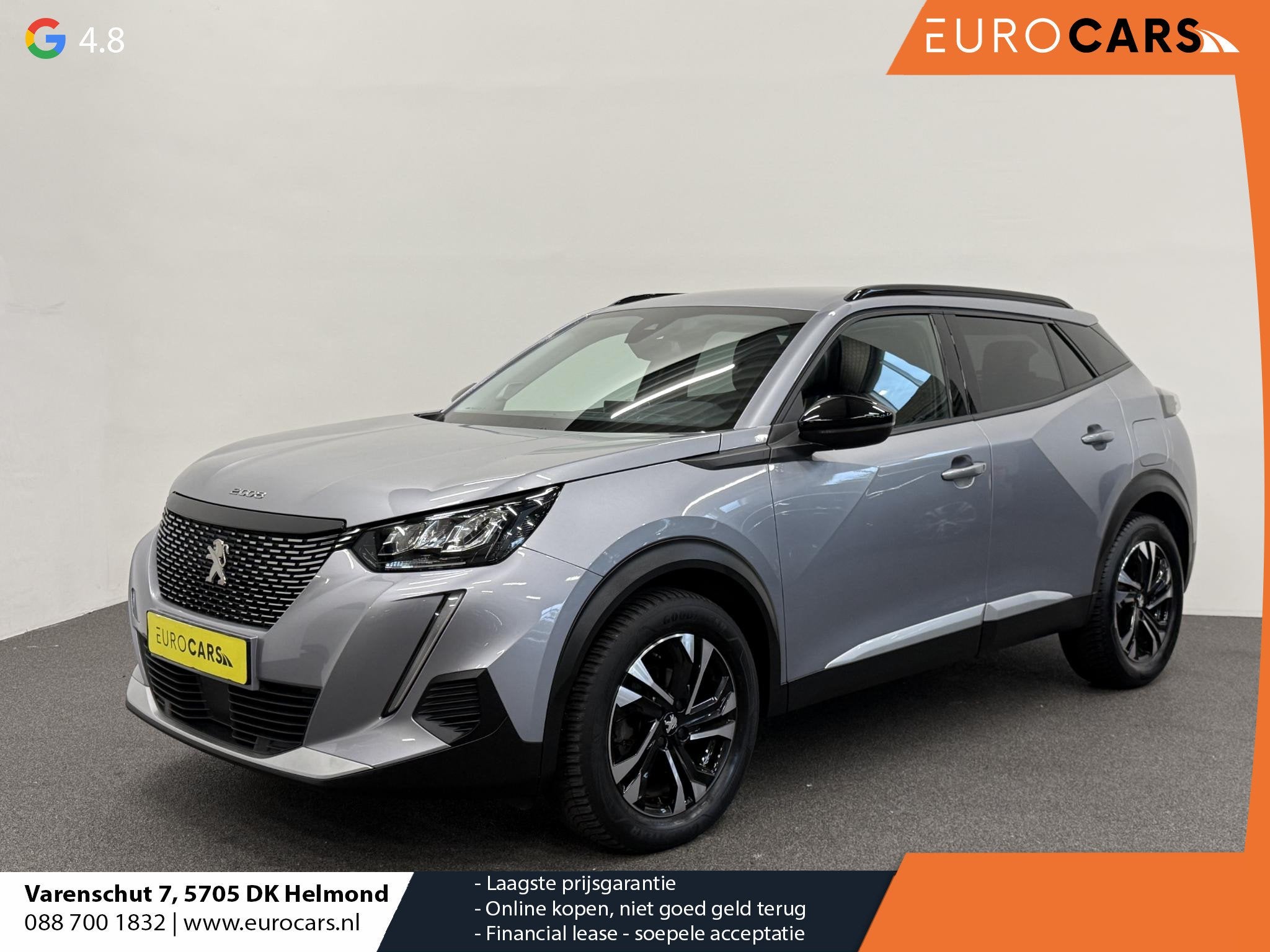Peugeot 2008 1.2 PureTech 130pk Allure S&S Automaat Navigati, Gebruikt, Euro 6, 1199 cc, Leder en Stof