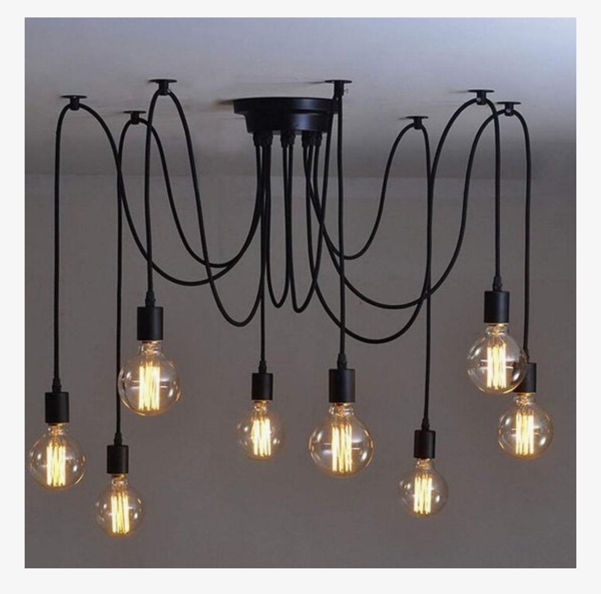 Industriële Plafondlamp Spider met 8 E27 Fittingen, Ophalen of Verzenden, Nieuw, Metaal, E27 (groot)