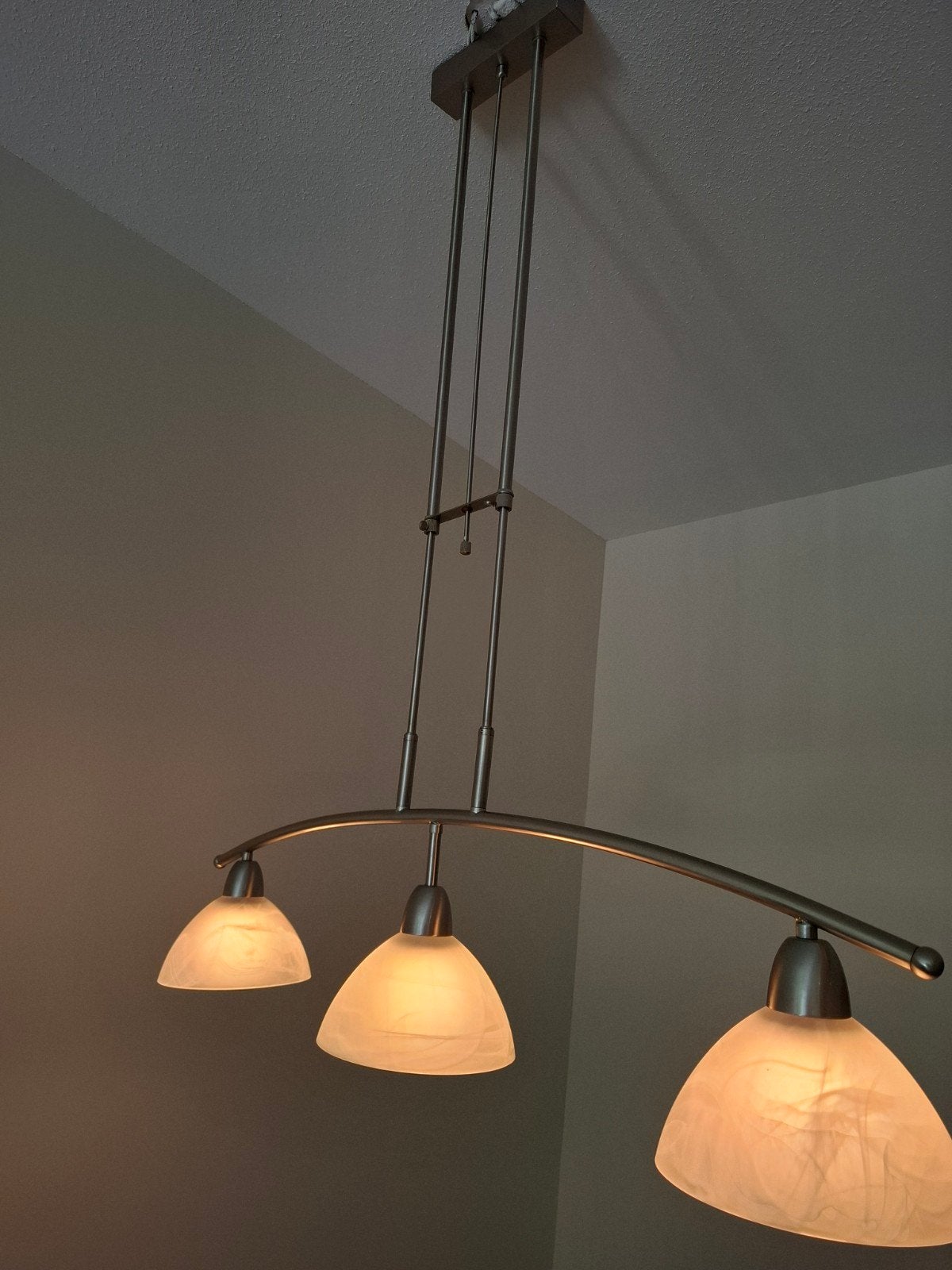 Hanglamp, Ophalen, Gebruikt, Glas, Minder dan 50 cm