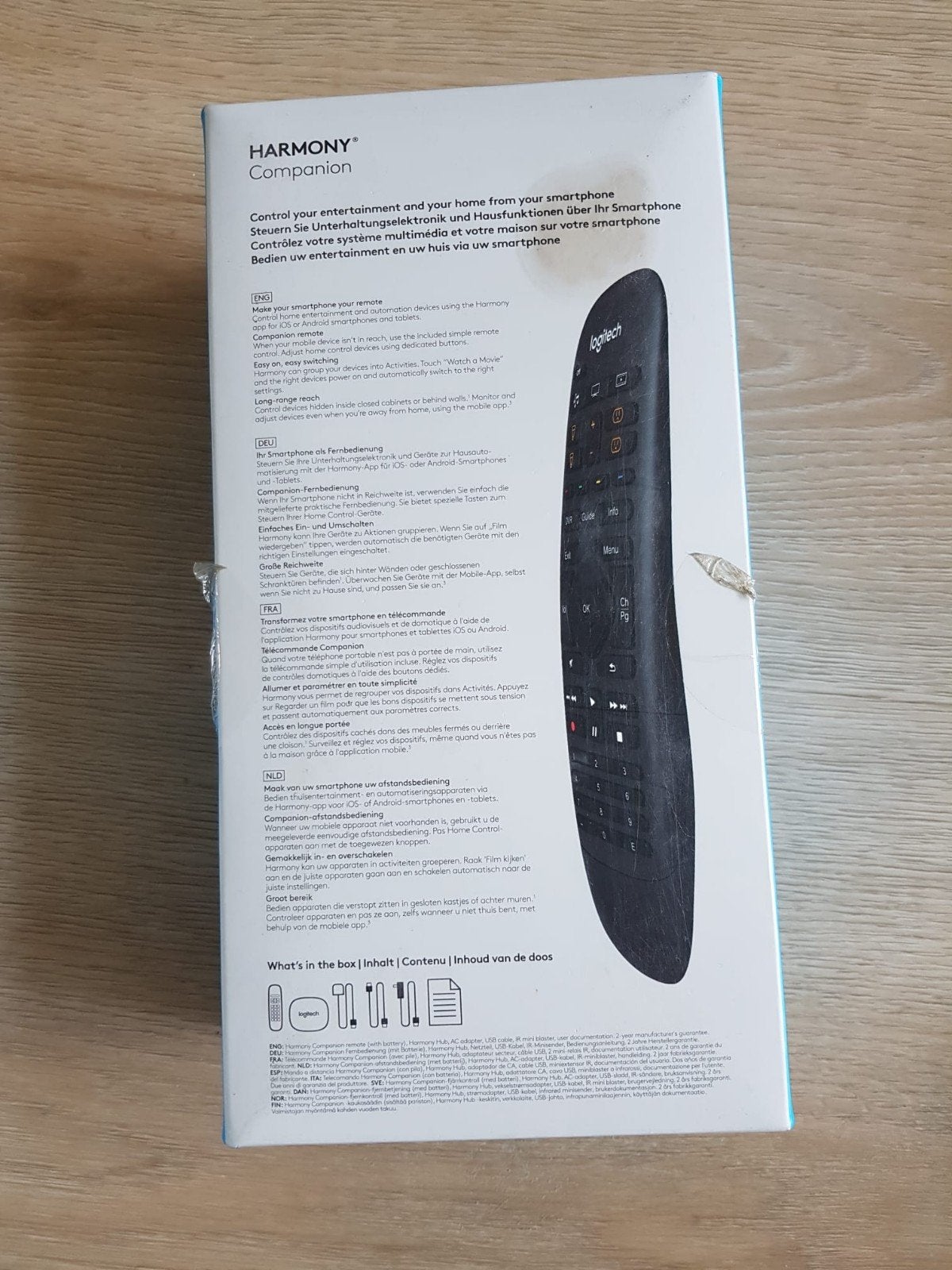Logitech Harmony Companion met Hub - Afstandsbediening, Audio, Tv en Foto, Ophalen of Verzenden, Gebruikt, Universeel, Mediaspeler