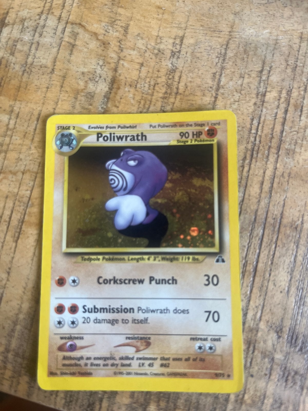 Poliwrath Pokémon Kaart - Base Set (1999), Ophalen of Verzenden, Gebruikt, Losse kaart