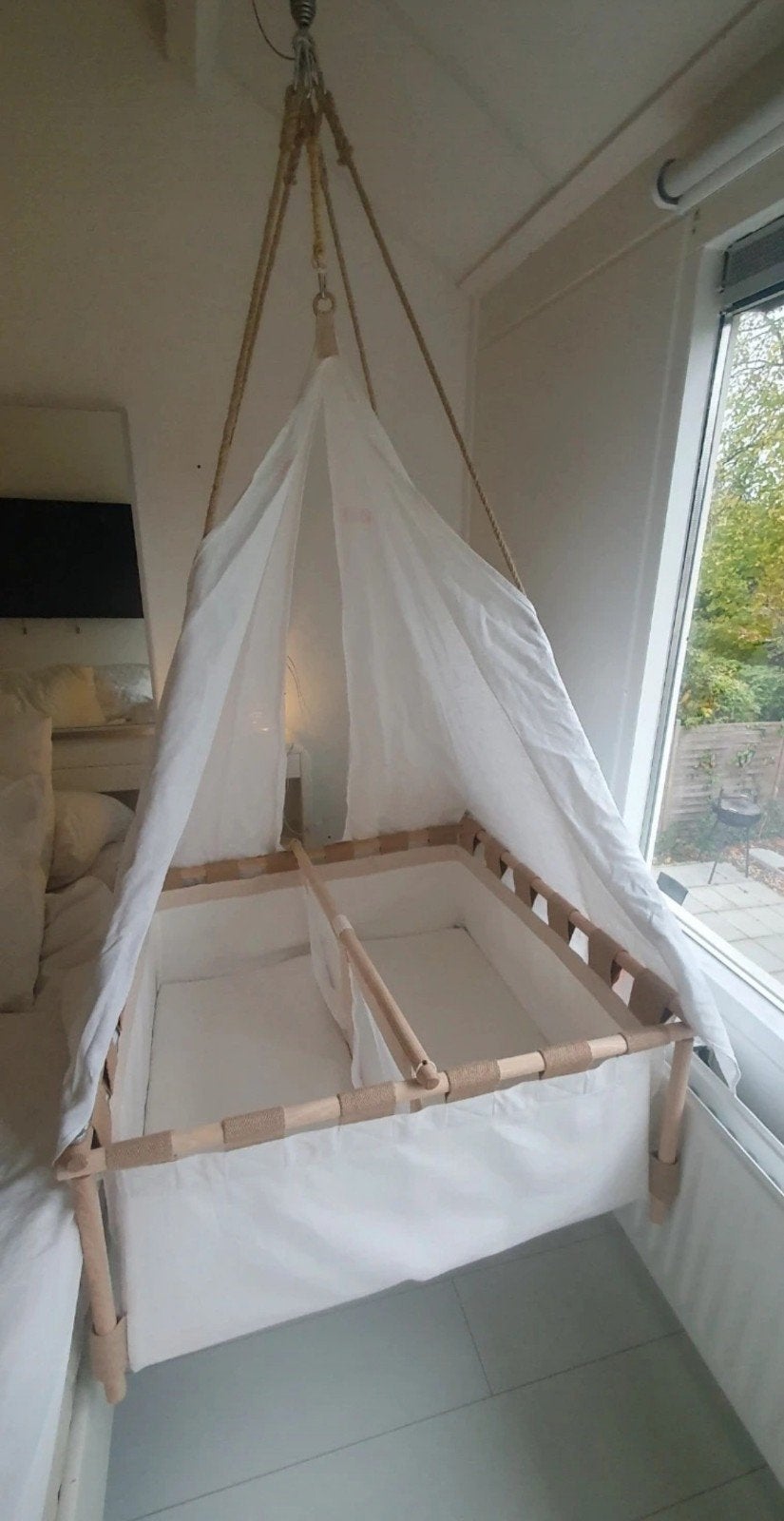 Hussh Cradle tweeling hangwieg zgan, Kinderen en Baby's, Babywiegjes en Ledikanten, Ophalen, Zo goed als nieuw, Wieg