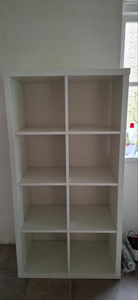 2 Ikea Kallax witte vakkenkasten / opbergkasten met 8 vakken, Ophalen, Gebruikt, 100 tot 150 cm, 50 tot 100 cm