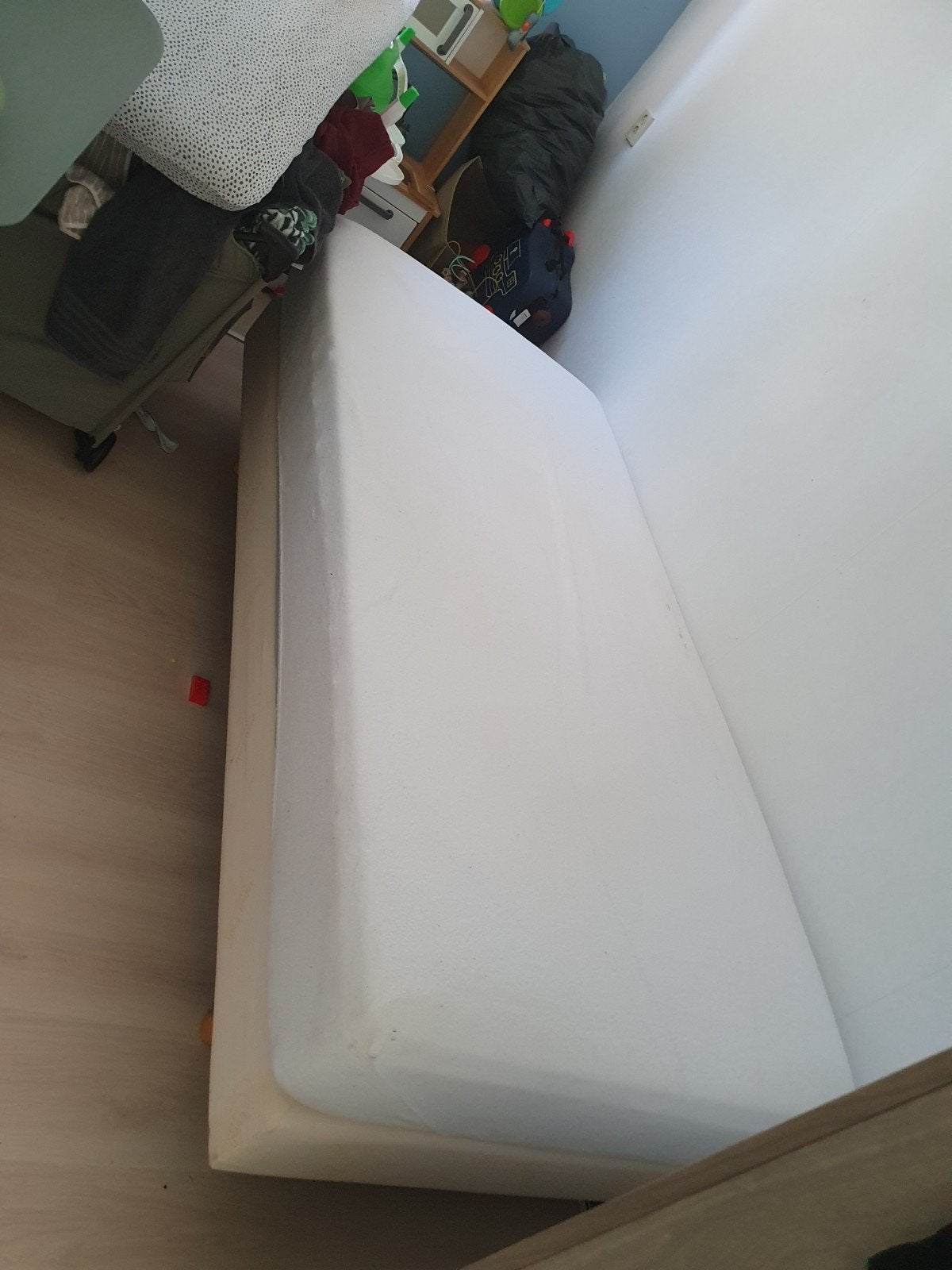 Te koop een senioren boxspring, 90 cm, Eenpersoons, Ophalen of Verzenden, Zo goed als nieuw