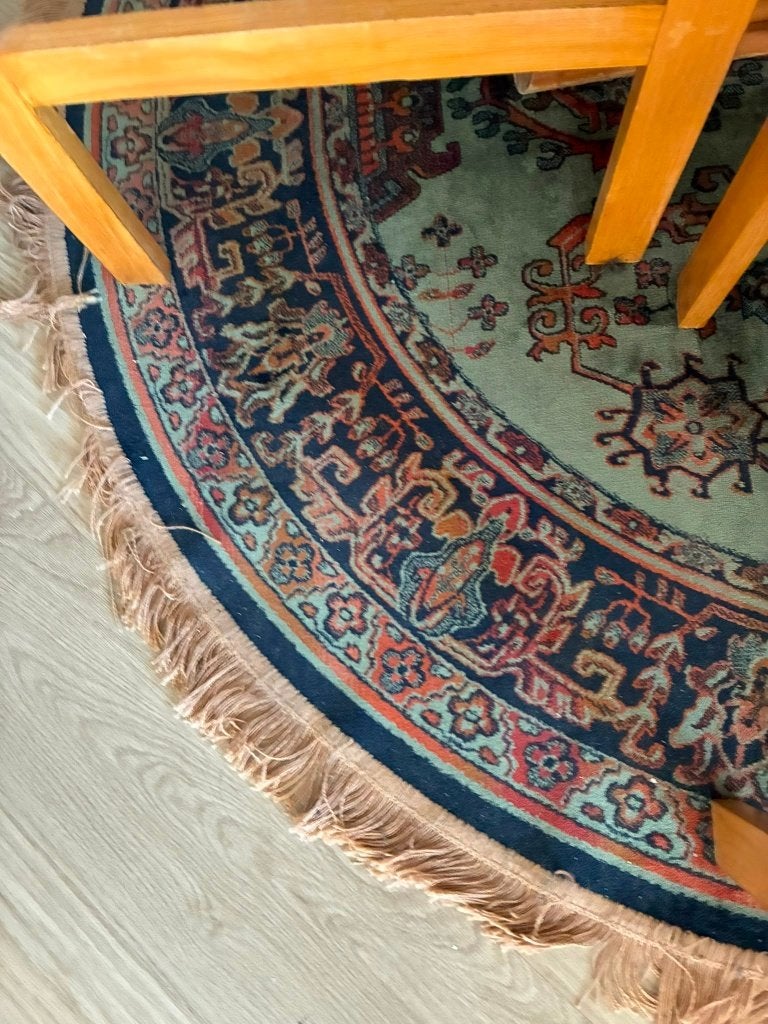 Rond vloerkleed, Ophalen, Groen, 150 tot 200 cm, Rond