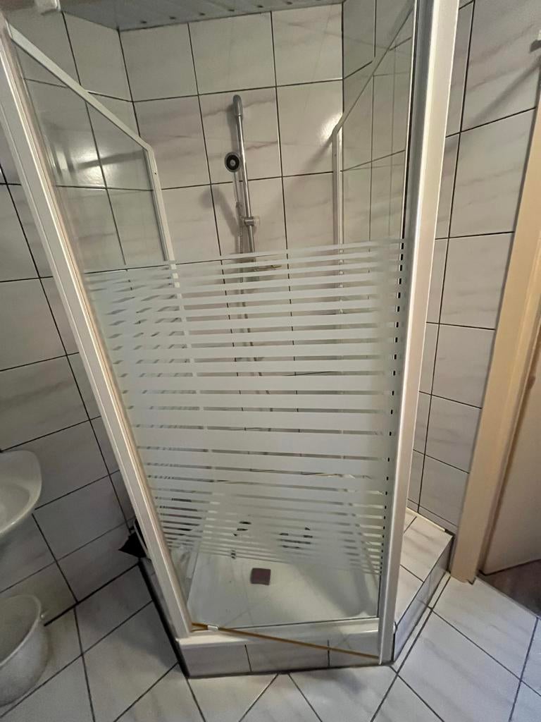 Douchescherm 3-delig, 1.75m x 0.8m, draaideur, Ophalen, Gebruikt, Douche