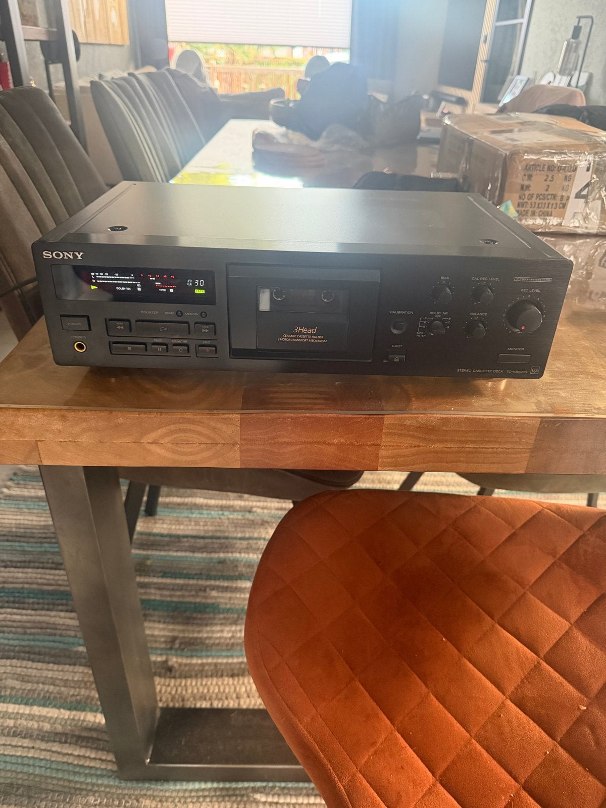 Sony TC-KB920S Stereo Cassettedeck qs - Uitstekende Staat, Ophalen of Verzenden, Enkel, Sony, Tape counter