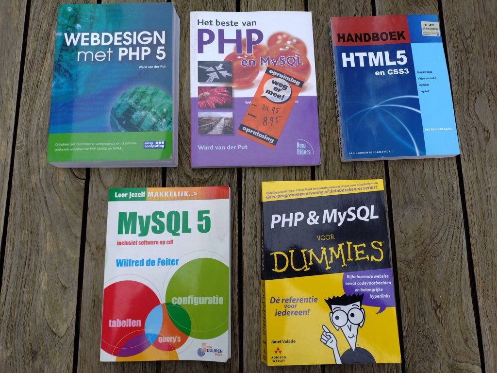 Diverse programmeerboeken (PHP, MySQL, JavaScript, Pascal), Ophalen, Programmeertaal of Theorie, Diverse auteurs, Zo goed als nieuw