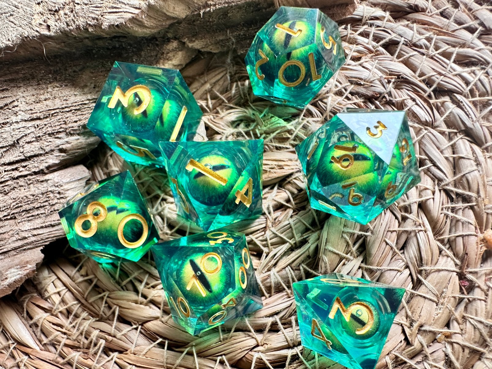 DND dice / drakenoog / groen / dobbelstenen / RPG / nieuw, Hobby en Vrije tijd, Wargaming, Ophalen of Verzenden, Nieuw, Overige soorten