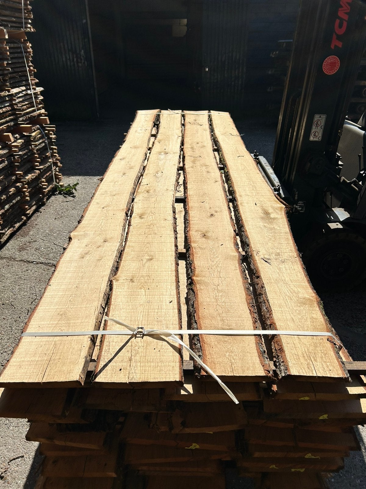 Eiken 22mm schaaldelen/ schorsplanken 15/20cm & 20/25cm 4m1, Tuin en Terras, Ophalen, Nieuw, 250 cm of meer, Planken