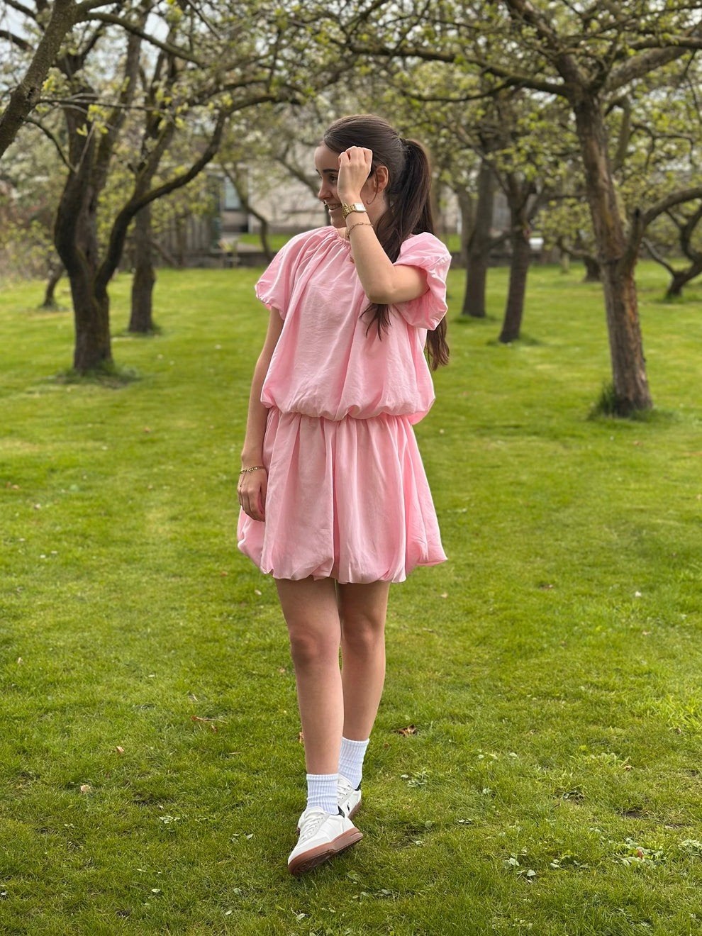 Roze ballon setje | Rok en top | Maat 140, Ophalen of Verzenden, Meisje