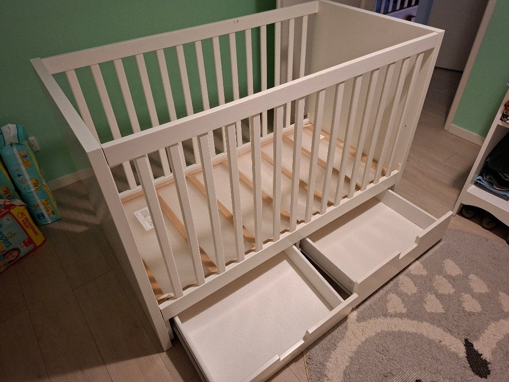 Ledikant met lades (met matras erbij), Ophalen, Gebruikt, Ledikant