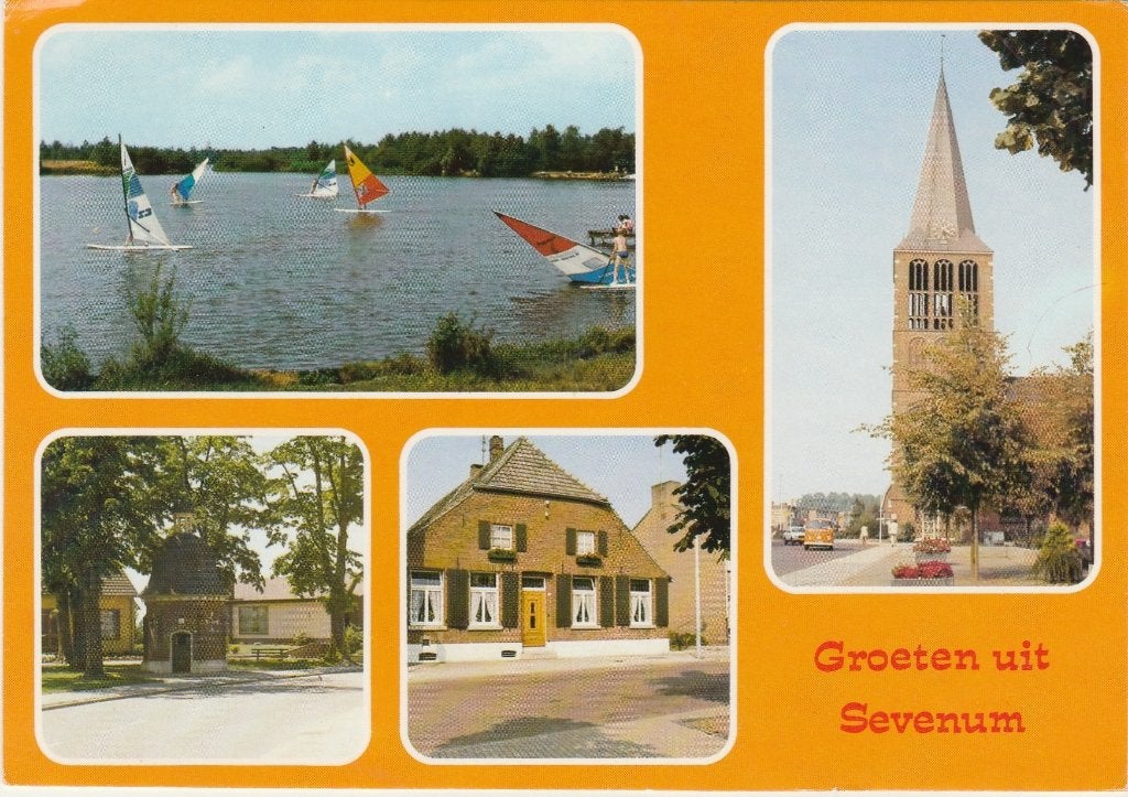 SEVENUM Surfen Kapel Boerderij Kerk Groeten, Verzamelen, Verzenden, 1980 tot heden, Gelopen, Limburg