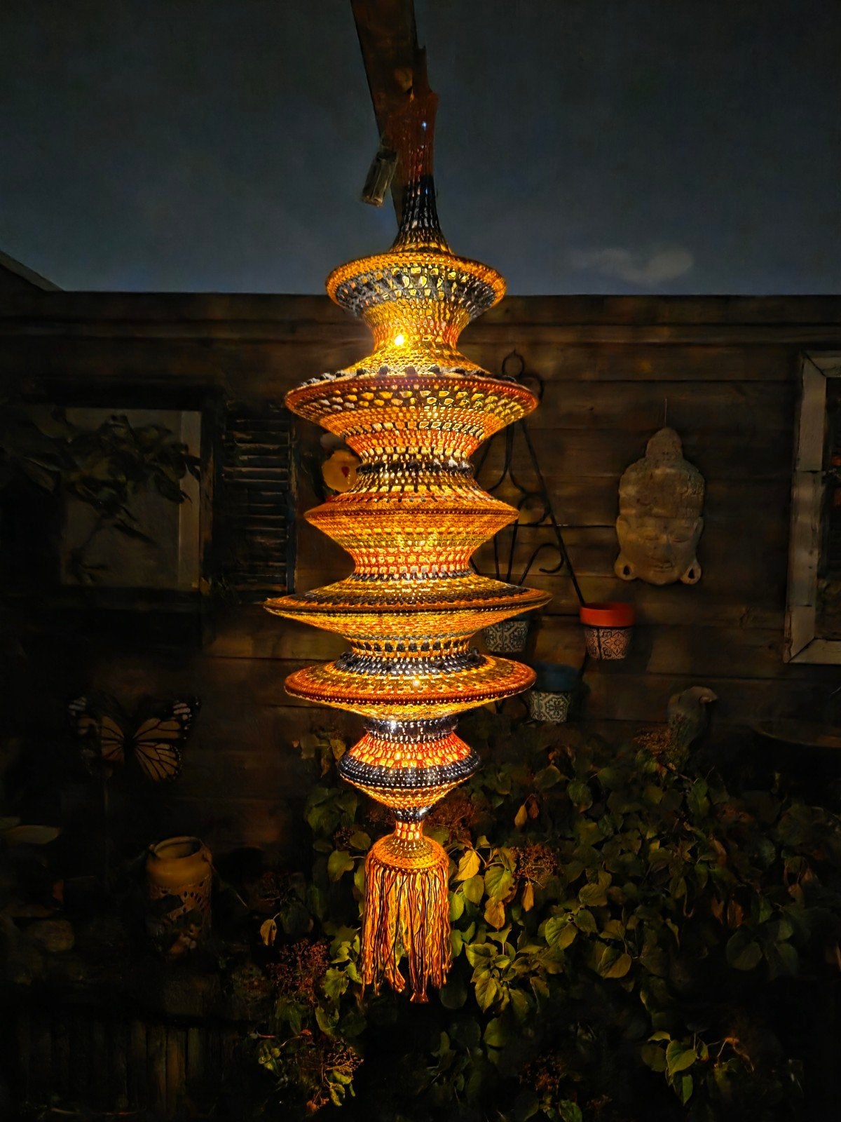 Unieke handgemaakte gehaakte lamp - Bohemian stijl, Ophalen of Verzenden, Nieuw, Overige merken
