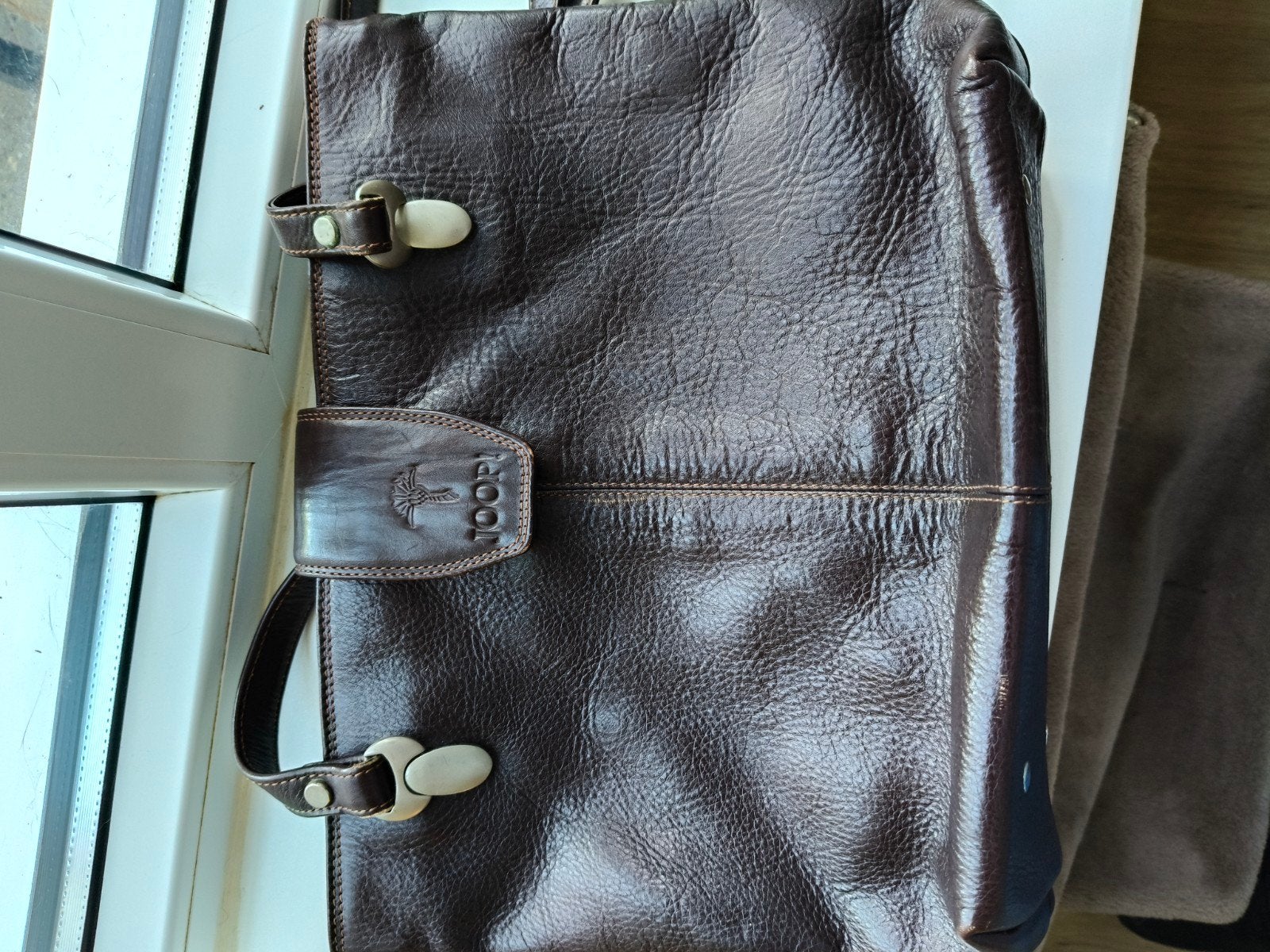 Joop! Leren Handtas, Ophalen of Verzenden, Gebruikt, Bruin, Handtas