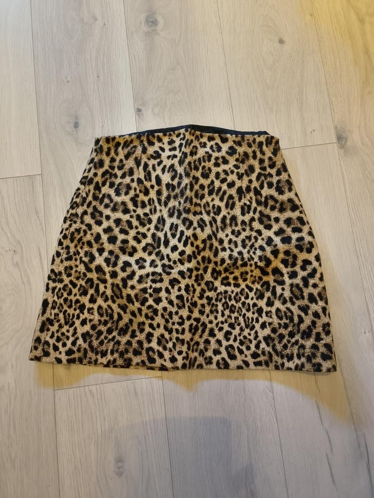 Panterprint minirok van Zara - Maat M, Kleding | Dames, Maat 38/40 (M), Bruin, Zara, Ophalen of Verzenden