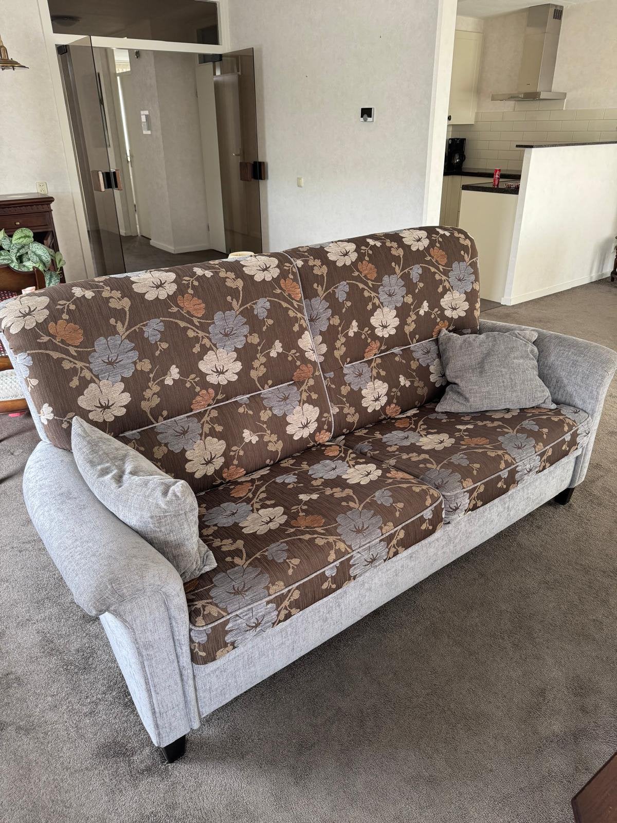 Heel mooi 3 zits bankstel met 2 fauteuils, Ophalen, Zo goed als nieuw, 75 tot 100 cm, Driepersoons