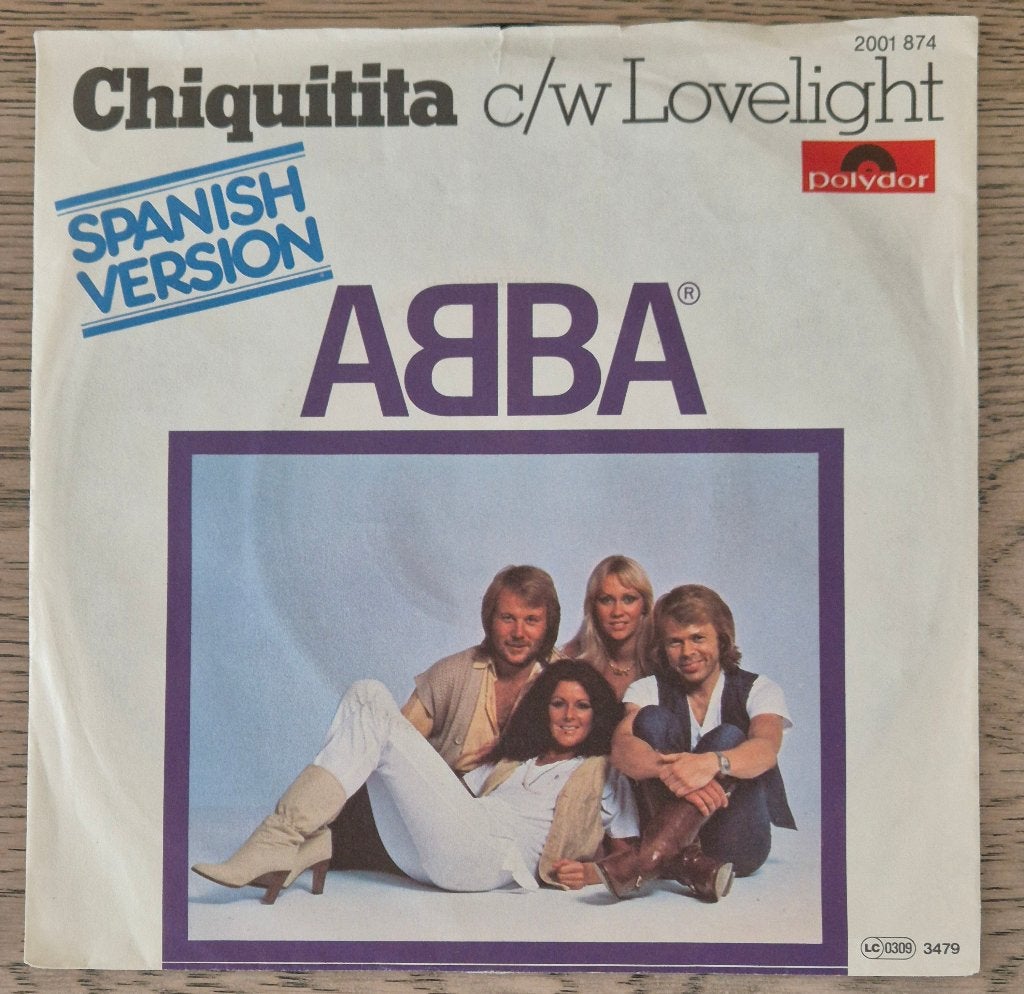 ABBA – Chiquitita (Spanish Version) c/w Lovelight, Cd's en Dvd's, Ophalen of Verzenden, Gebruikt, 7 inch, Pop