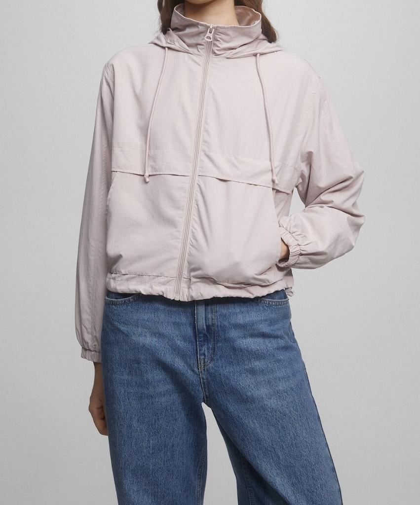 Pull & Bear kort licht jack jas zomerjas windbreaker maat S, Paars, Nieuw, Ophalen of Verzenden, Jasje