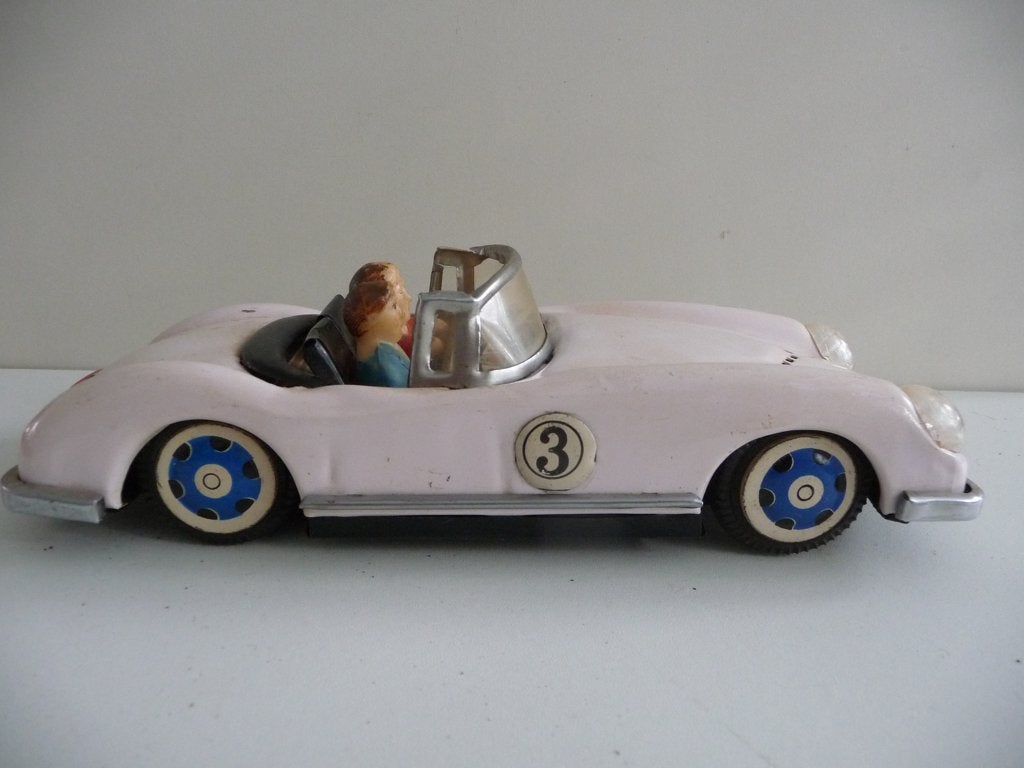 Vintage blikken sportauto MF 763 -70-er jaren, made in China, Antiek en Kunst, Antiek | Speelgoed, Ophalen of Verzenden