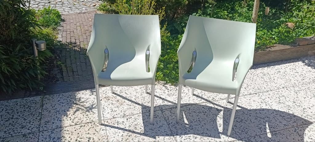 4x Kartell Dr. No stoelen van Philippe Starck, Tuin en Terras, Tuinstoelen, Ophalen