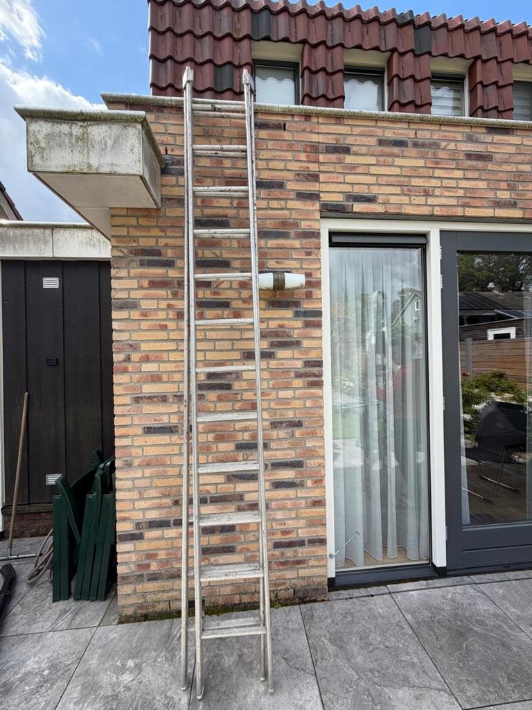 Hoge trap - 3.20 meter, Ophalen, Gebruikt, Trap, Opvouwbaar of Inschuifbaar