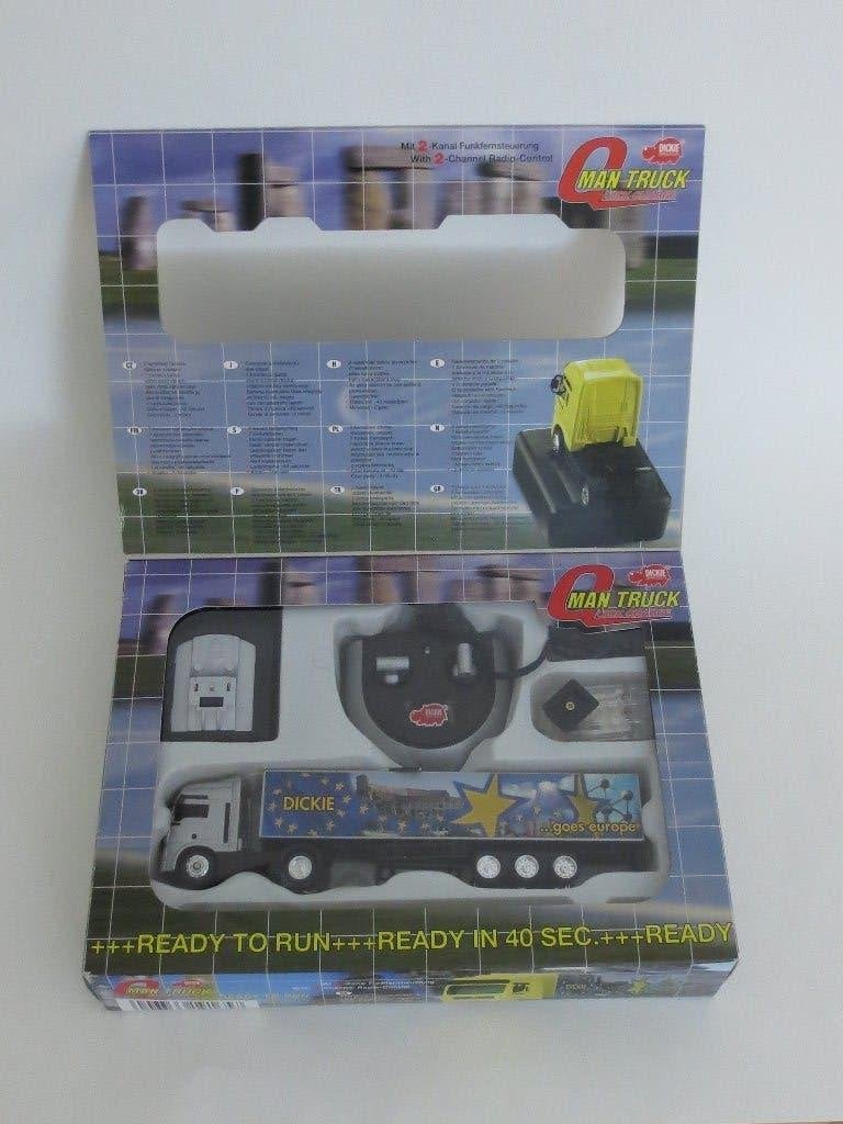 MAN-truck & trailer, 1:72, Dickie RC afstandsbediening, zgan, Ophalen of Verzenden, Zo goed als nieuw, Bus of Vrachtwagen