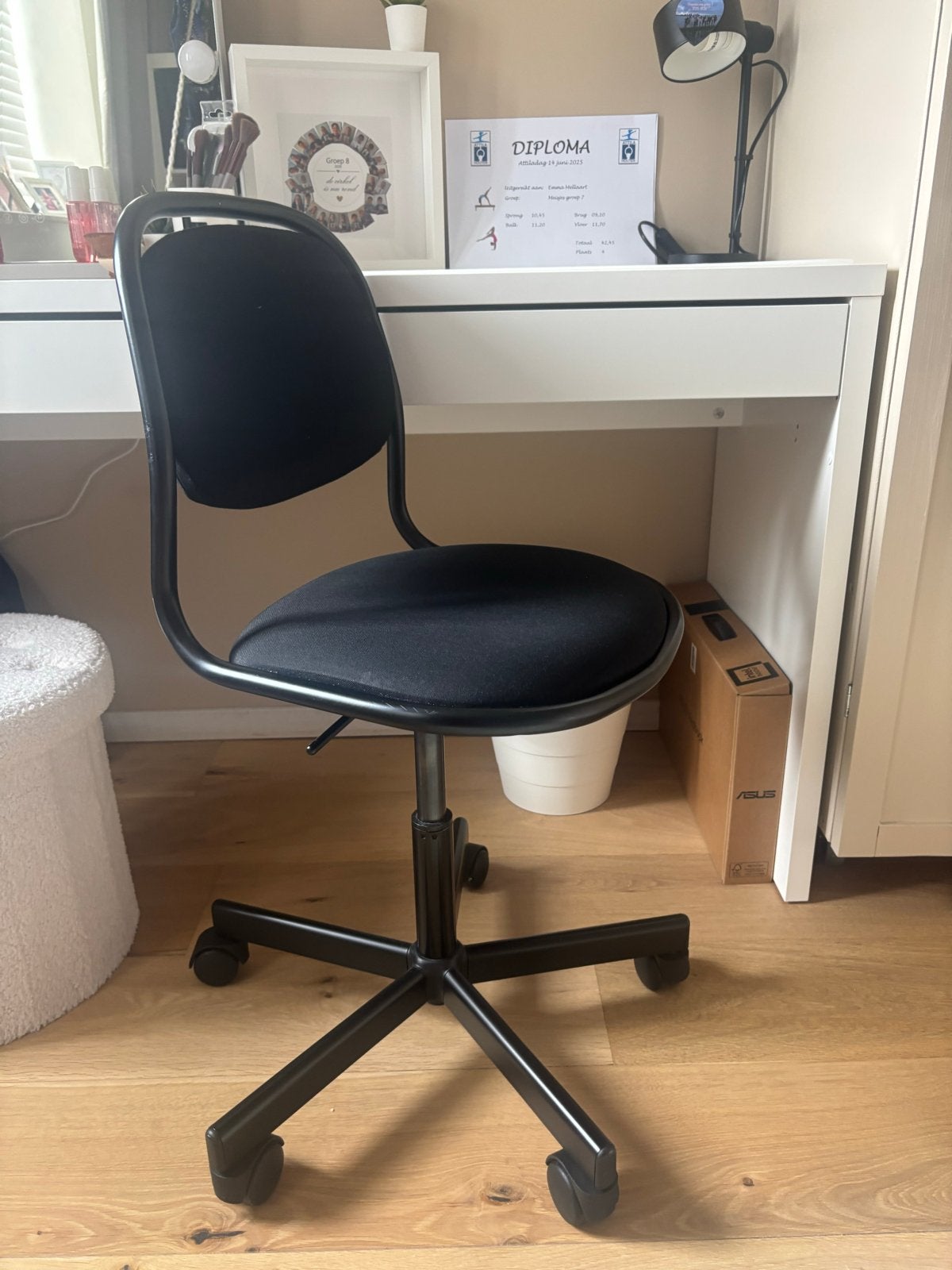 Ikea bureaustoel orfjall, Huis en Inrichting, Bureaustoelen, Ophalen of Verzenden, Zo goed als nieuw, Zwart, Bureaustoel