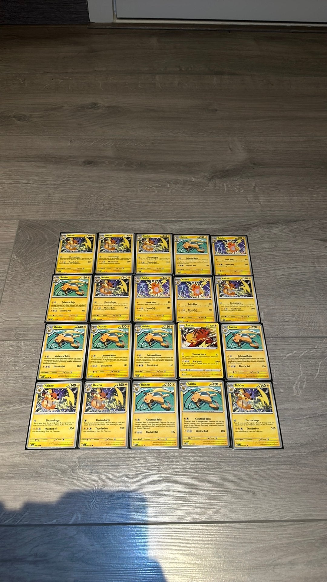 20x Raichu - Pokemon Kaart, Ophalen of Verzenden, Zo goed als nieuw