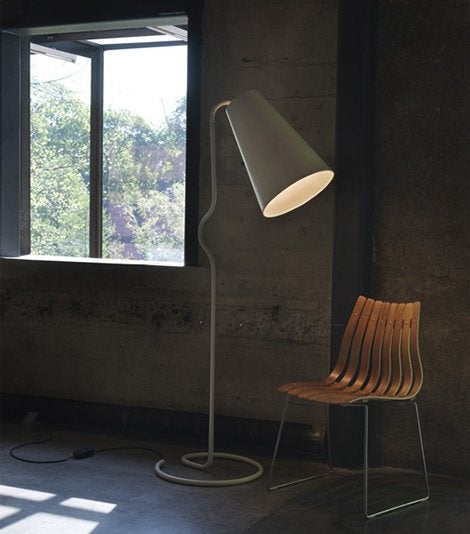 GROTE Northern Lighting Vloerlamp | Vintage Scandinavisch, Ophalen, Gebruikt, E27 (groot), Minimalistisch