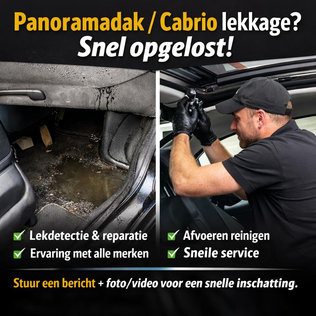 Water in auto? Panoramadak / Cabrio lekkage snel opgelost, Auto diversen, Overige Auto diversen, Ophalen of Verzenden