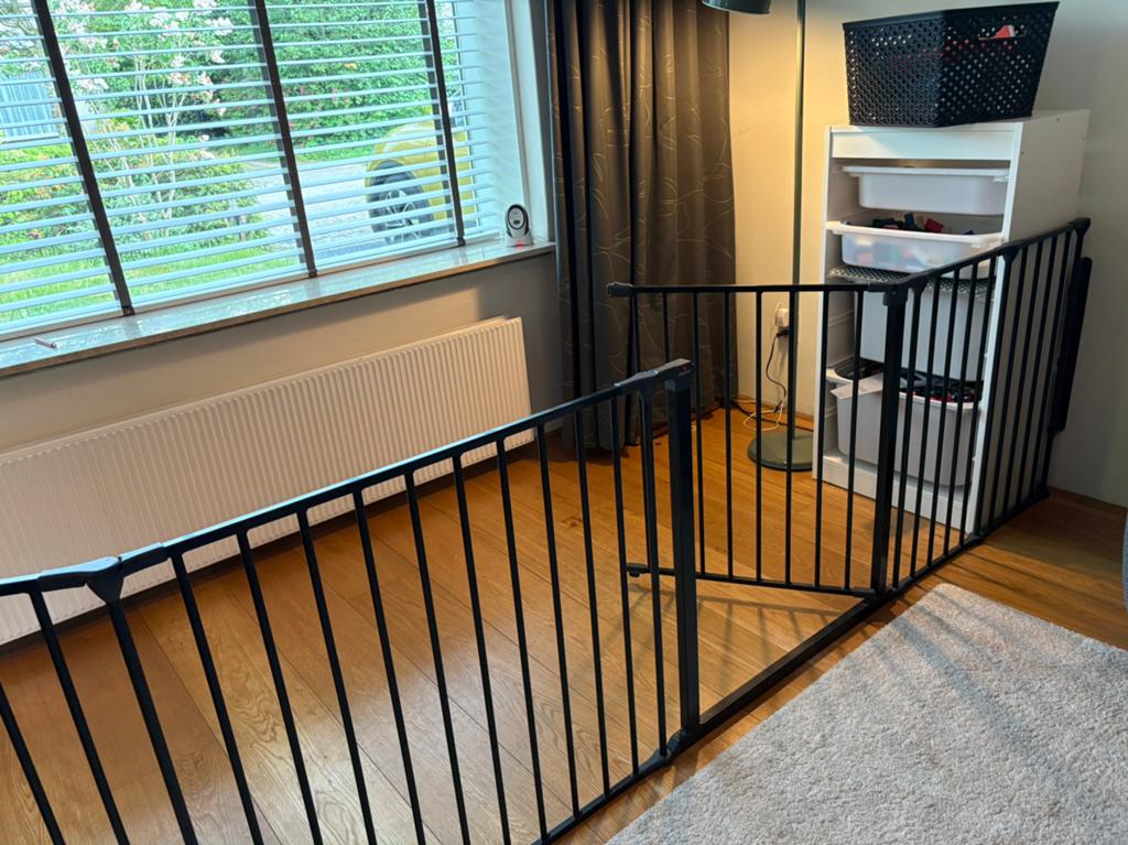 BabyDan Flex XL Veiligheidshekje - Zwart Metaal, Ophalen, Gebruikt, 115 cm of meer, Metaal of IJzer