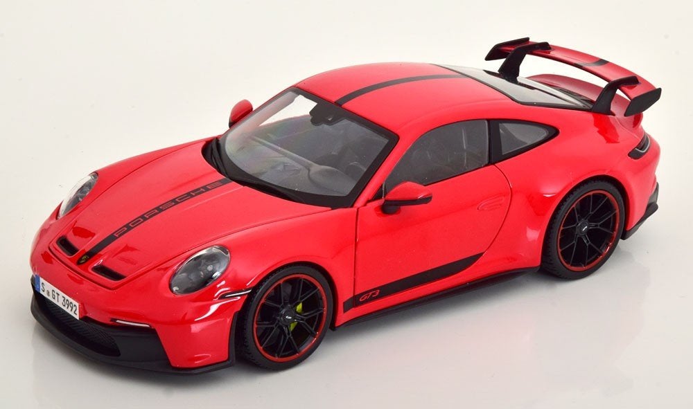 porsche 911 gt3 2022 kleur rood maisto nieuw 1:18, Ophalen, Nieuw, Auto, Maisto