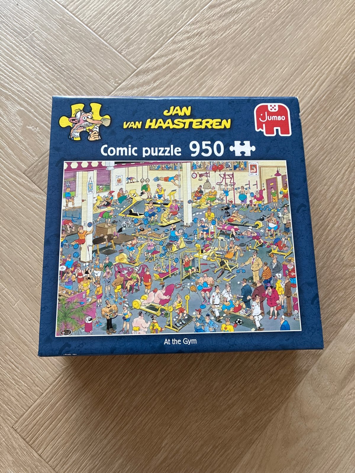 Jan van Haasteren Comic Puzzel 950 stukjes - At the Gym, Ophalen of Verzenden, 500 t/m 1500 stukjes, Zo goed als nieuw, Legpuzzel