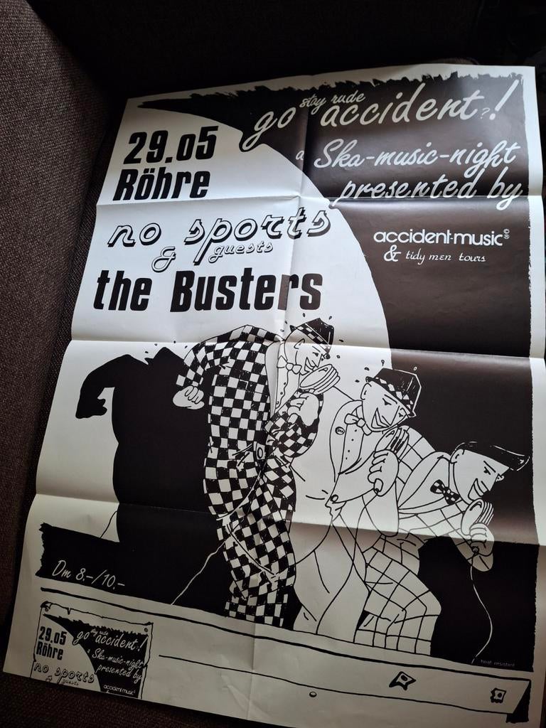 Ska poster aankondiging No Sports/ the Busters nieuw, Ophalen of Verzenden, Nieuw, Poster, Artwork of Schilderij