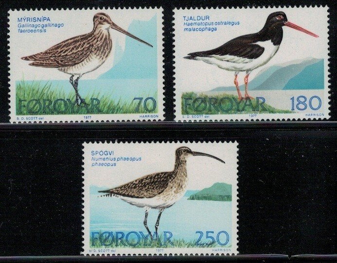Y7 Foroyar 28/30 postfris Vogels, Ophalen of Verzenden, Denemarken, Postfris