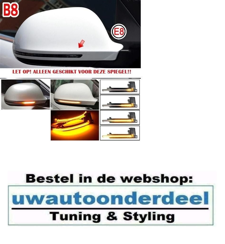 Dynamische Spiegel Led Knipperlichten Voor Audi A4 B8, Verzenden, Automotive Parts, A.parts@hotmail.nl, Trasmolenlaan 12 3447 GZ Woerden