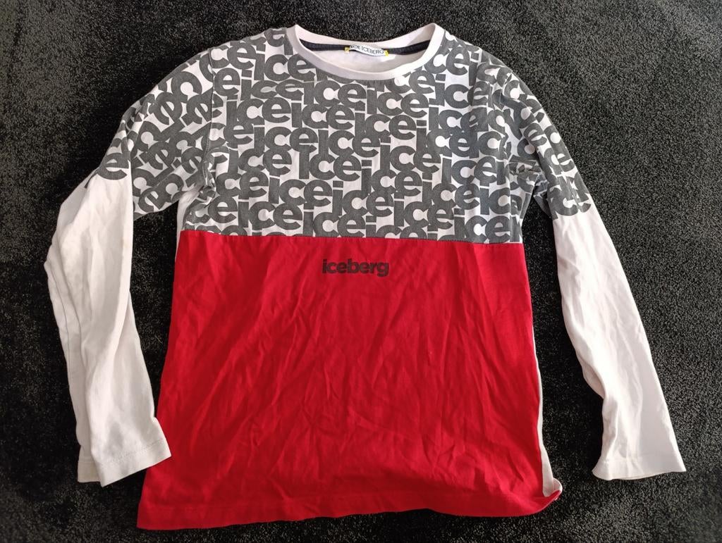 Iceberg Longsleeve Shirt Maat 140/146 (10/11 jaar), Gebruikt, Jongen of Meisje, Ophalen of Verzenden, Shirt of Longsleeve