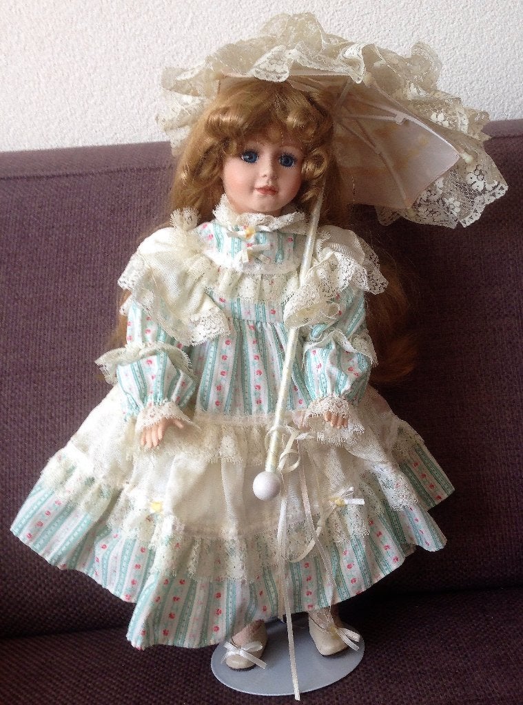 Vintage Pop Parasol 40 cm met standaard, Verzamelen, Ophalen of Verzenden, Pop